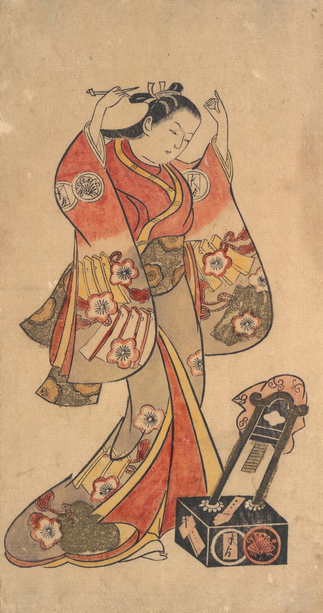 Portræt af Yaoya Oshichi i Play Fuji nr ..., ca. 1730-4 af Torii Kiyomasu II.
