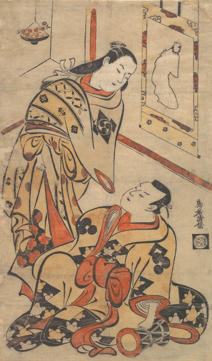 Kabuki ac og rs Gentaro Nakamura idé d Ikushima Shingoro, hva? 1710. , myg. 1710. af Torii Kiyomasu I