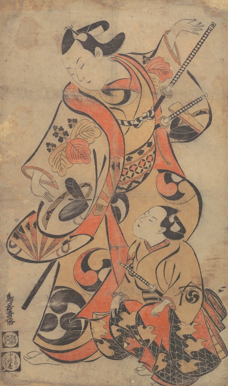 Team Ayame Yoshizawa En samurai, ikke? 1713. , myg. 1713. af Torii Kiyomasu I
