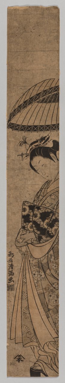 En smuk kvinde, 1735-1785. af Torii Kiyomitsu