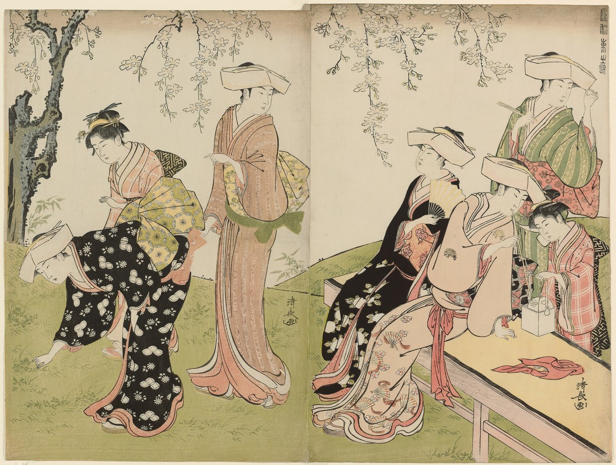 En udflugt i foråret, fra serien A Brocade of Eastern Manners (Fuzoku Azuma no Nishiki) af Torii Kiyonaga