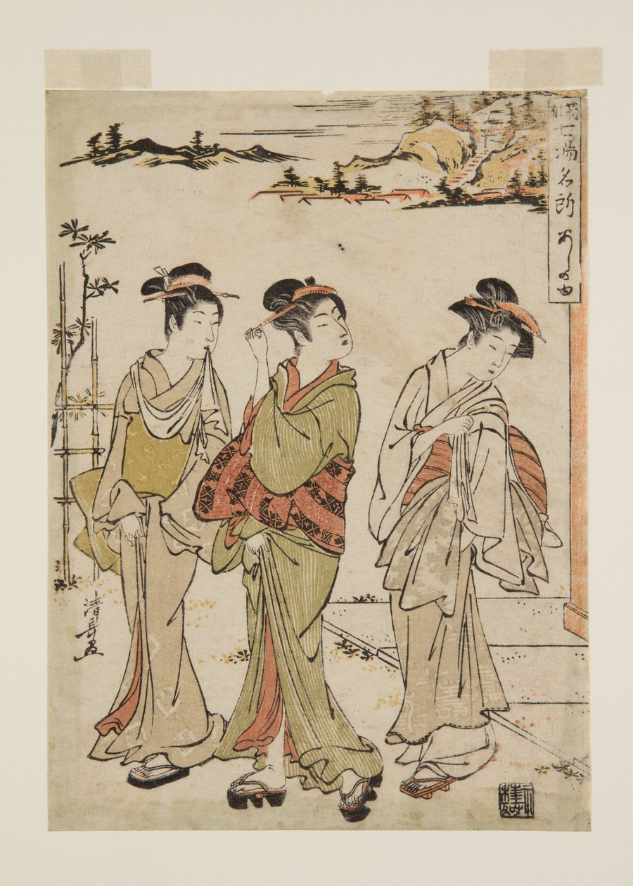 Ashinoyu (træblok i farver) af Torii Kiyonaga