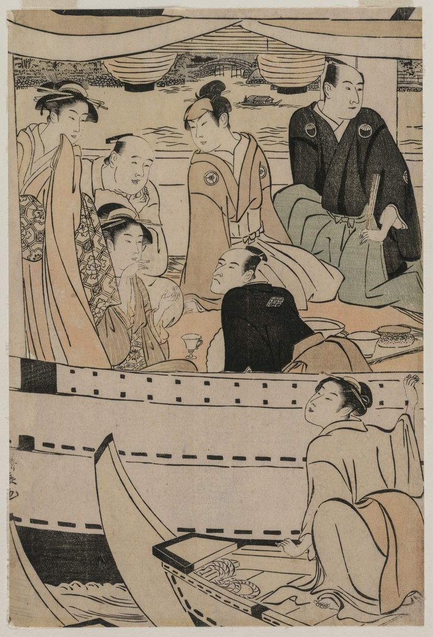 Bådfest på Sumida-floden af Torii Kiyonaga