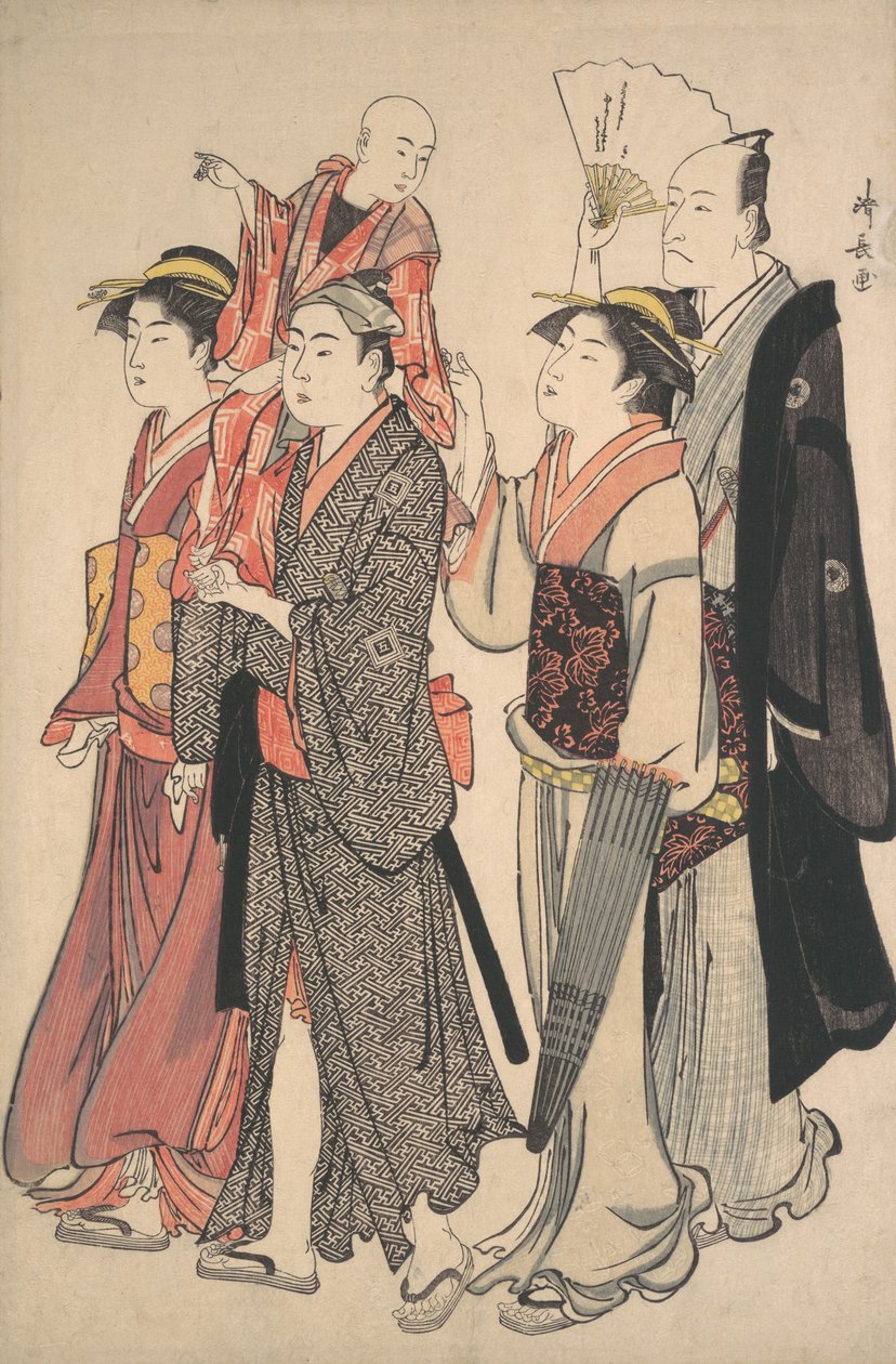 Ichikawa Danjuro V og hans familie, 1782. af Torii Kiyonaga