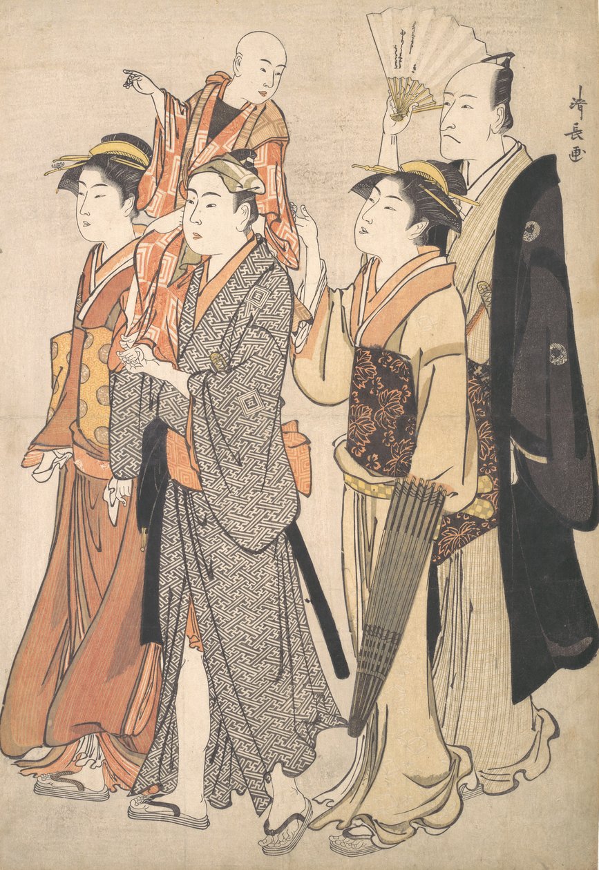 Ichikawa Danjuro V og hans familie, 1782. af Torii Kiyonaga