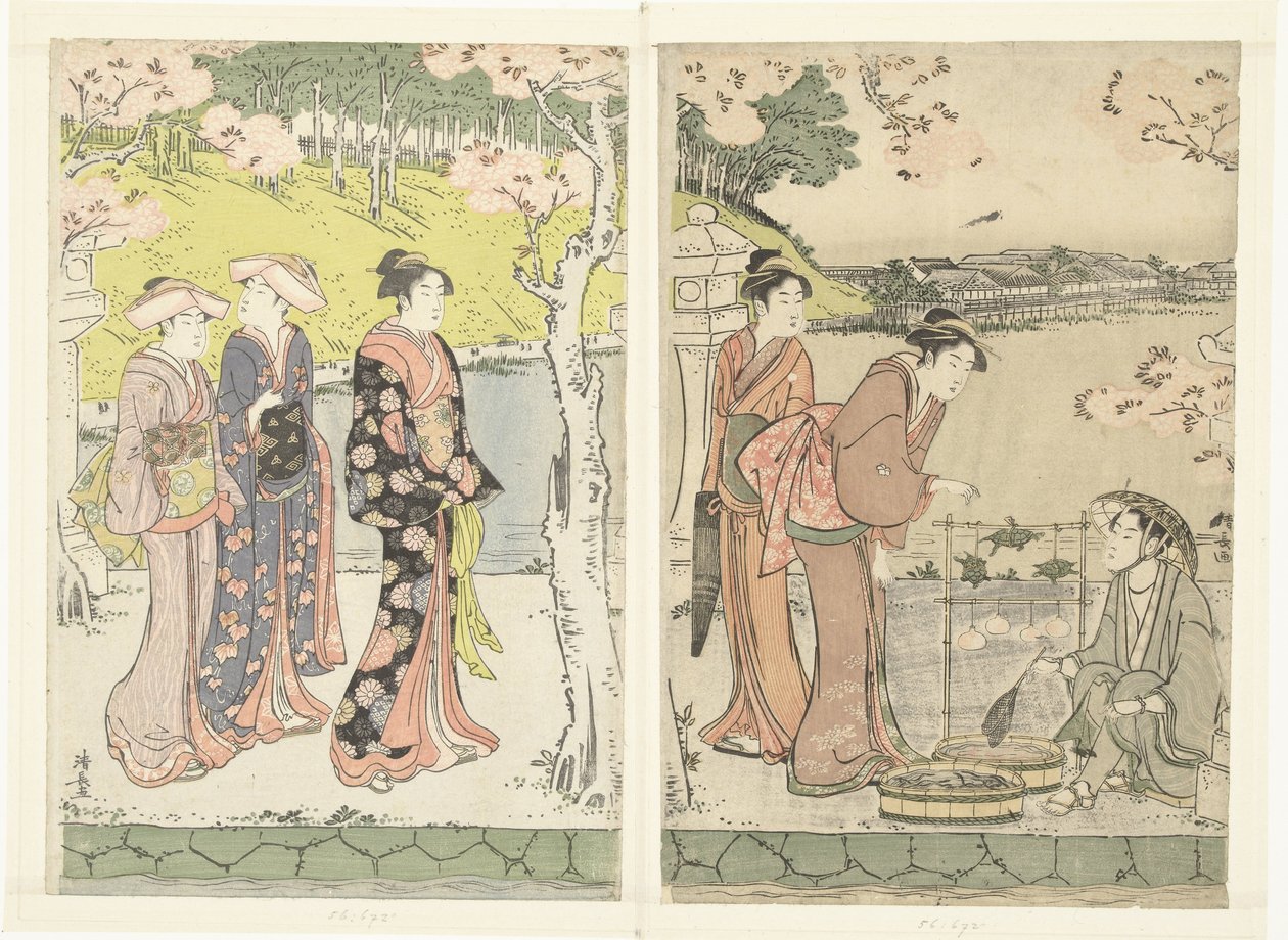 skildpadde sælger af Torii Kiyonaga