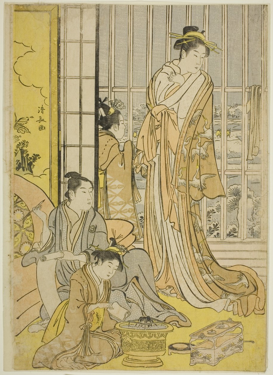 Snowy Morning in the Pleasure Quarters (Seiro yuki no Ashita) af Torii Kiyonaga