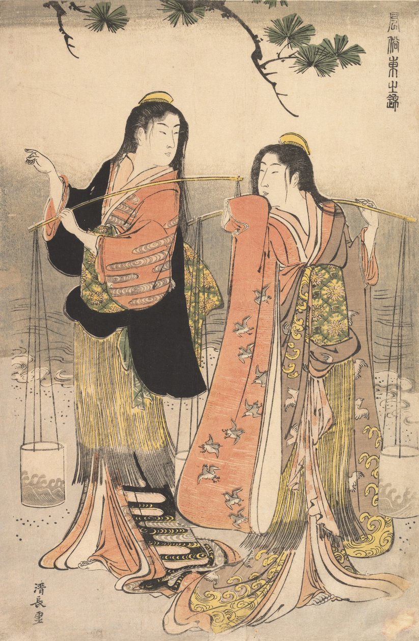 B Rine Maeda af Suma Shiogumi, Suma, 1783. af Torii Kiyonaga