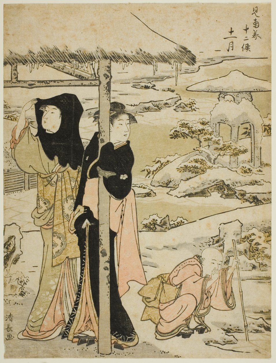The Eleventh Month (Juichigatsu), fra serien "Twelve Months in the South (Minami juni ko)" af Torii Kiyonaga