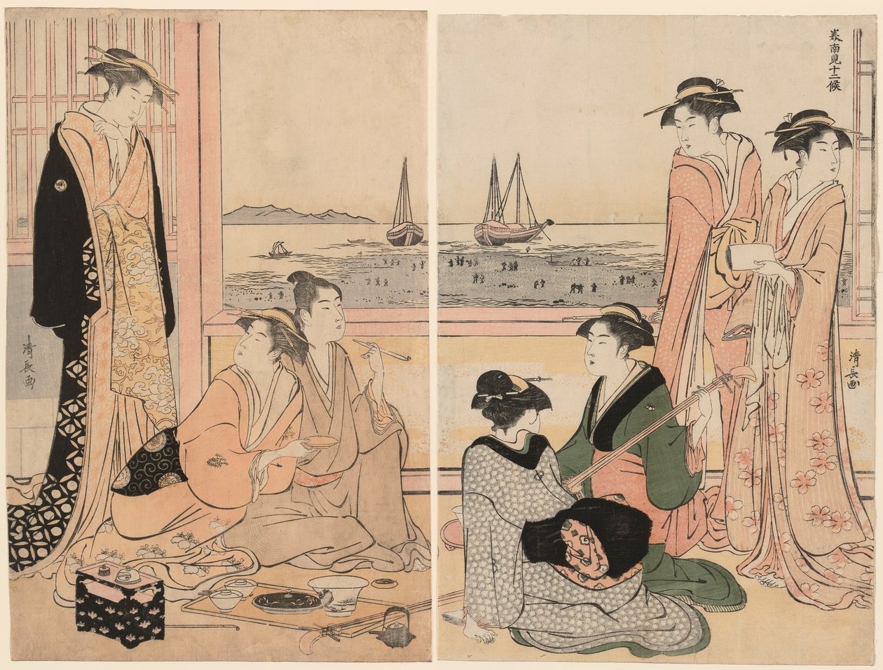 Den fjerde måned, fra serien "Tolv måneder i syd (Minami juni ko)" af Torii Kiyonaga