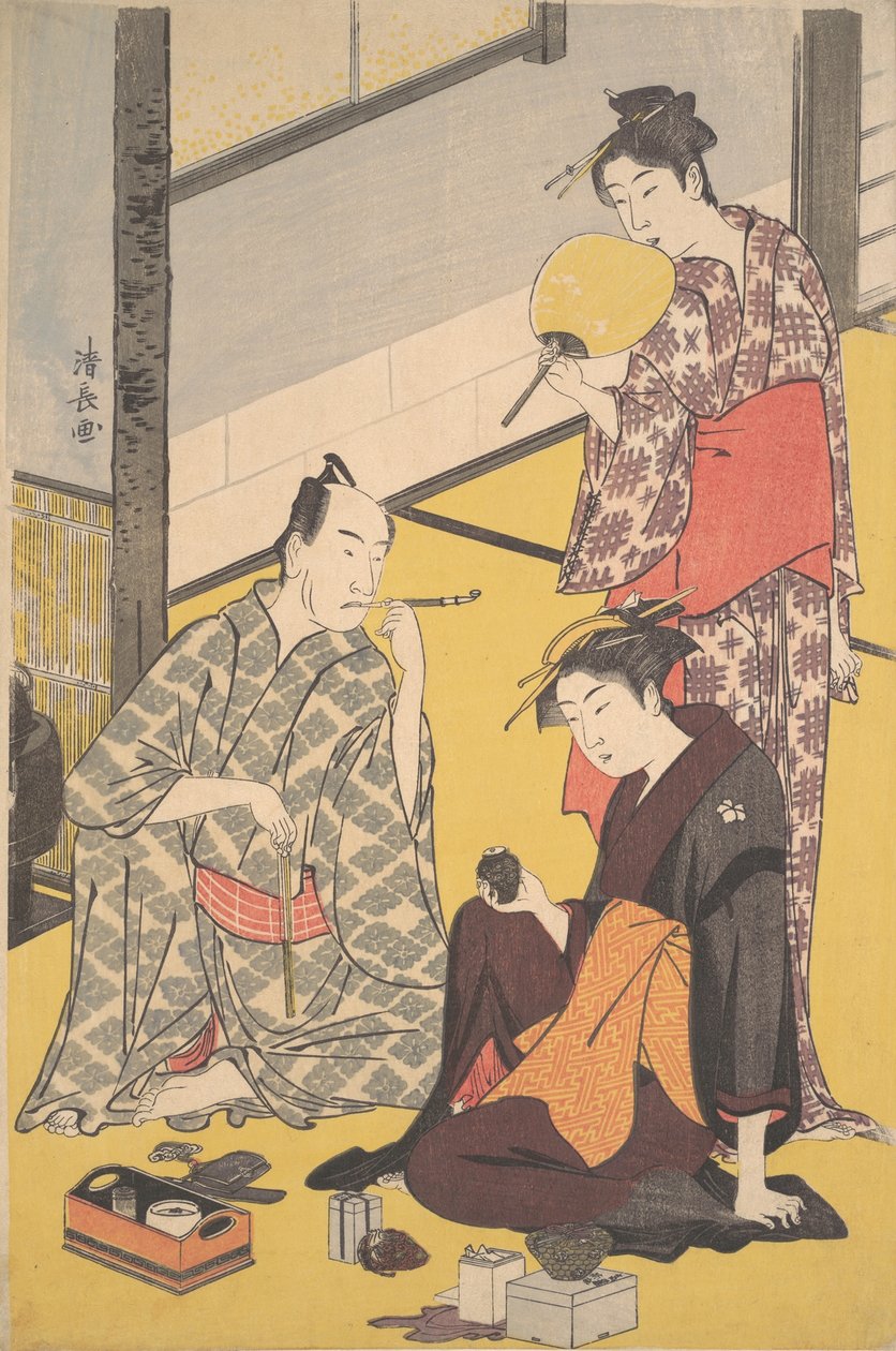 Te Kabuki ac and r Matsumoto pulver hvid medicin V, hva? 1783. af Torii Kiyonaga