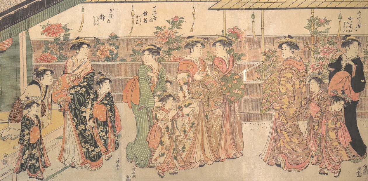 Pæonshowet, ca. 1790. af Torii Kiyonaga