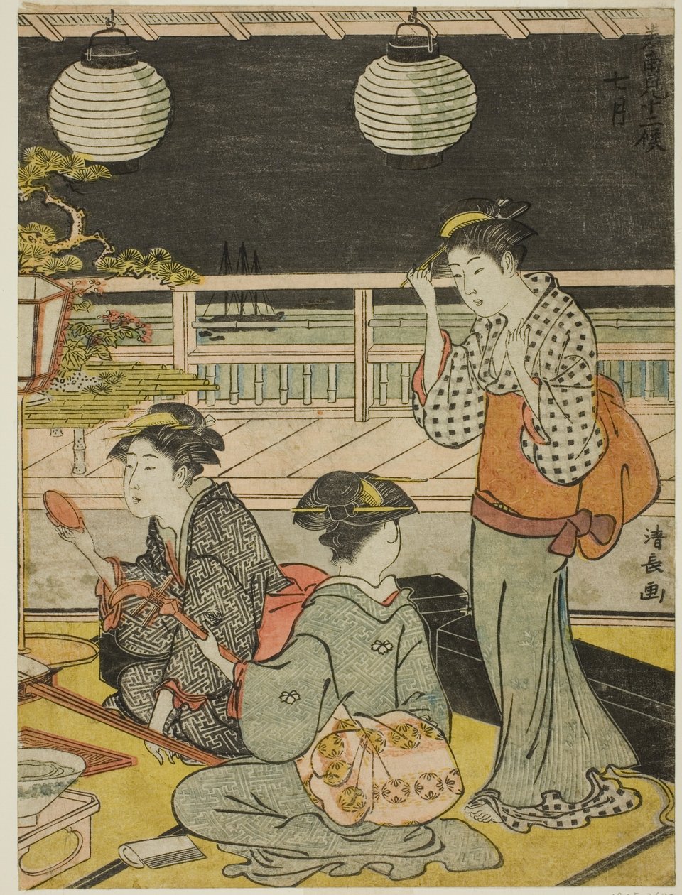 Den syvende måned (Shichigatsu), fra serien "Twelve Months in the South (Minami juni ko)" af Torii Kiyonaga