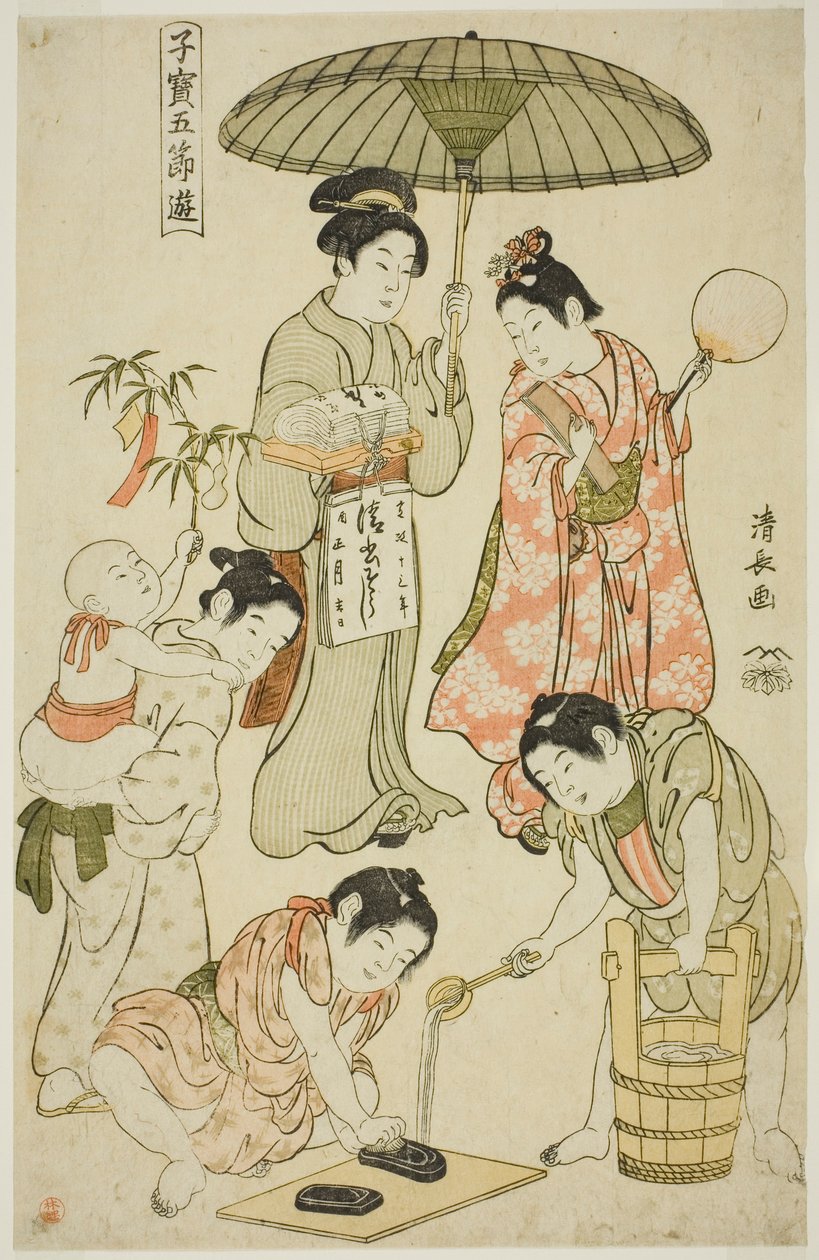 Tanabata-festivalen, fra fra serien "Dyrebare børns lege ved de fem festivaler (Kodakara gosetsu asobi)" af Torii Kiyonaga