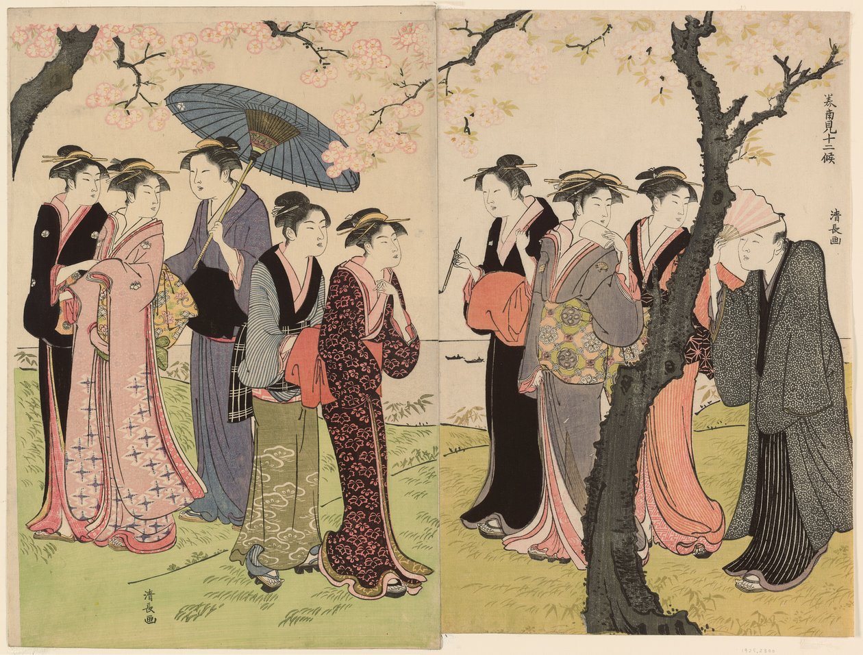 Den tredje måned (Sangatsu), fra serien "Twelve Months in the South (Minami juni ko)" af Torii Kiyonaga