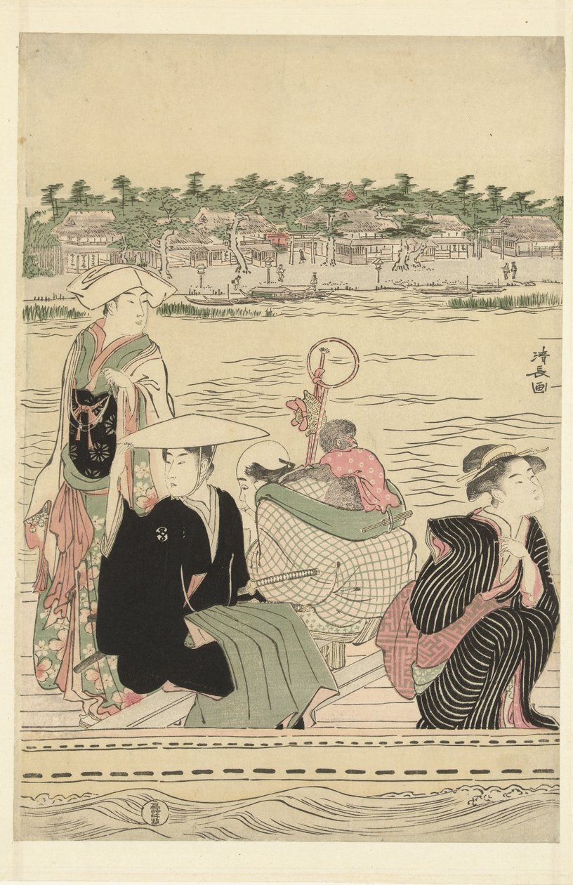 Færge på Sumida floden af Torii Kiyonaga