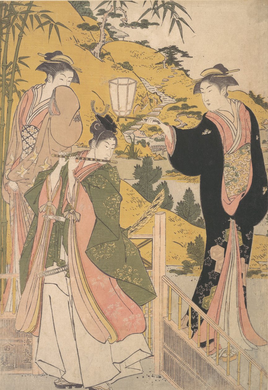 Yoshitsune Serena Kim Tokoro Rurihime, ikke? 1785. af Torii Kiyonaga