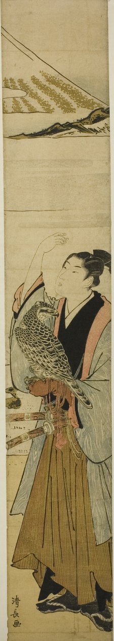 Ung mand med symboler på den første drøm om det nye år af Torii Kiyonaga