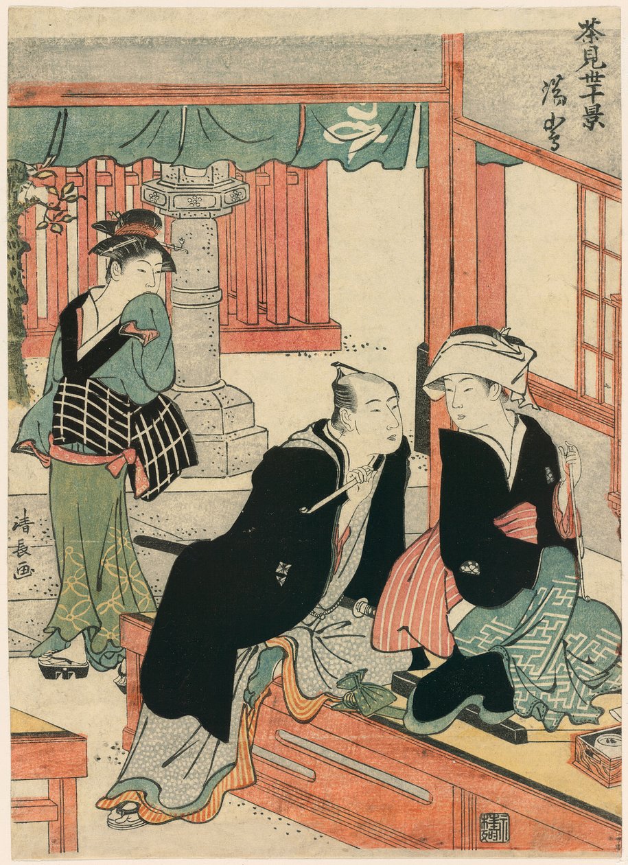 Yushima fra serien Scenes of Ten Teahouses (Chamise jikkei) af Torii Kiyonaga