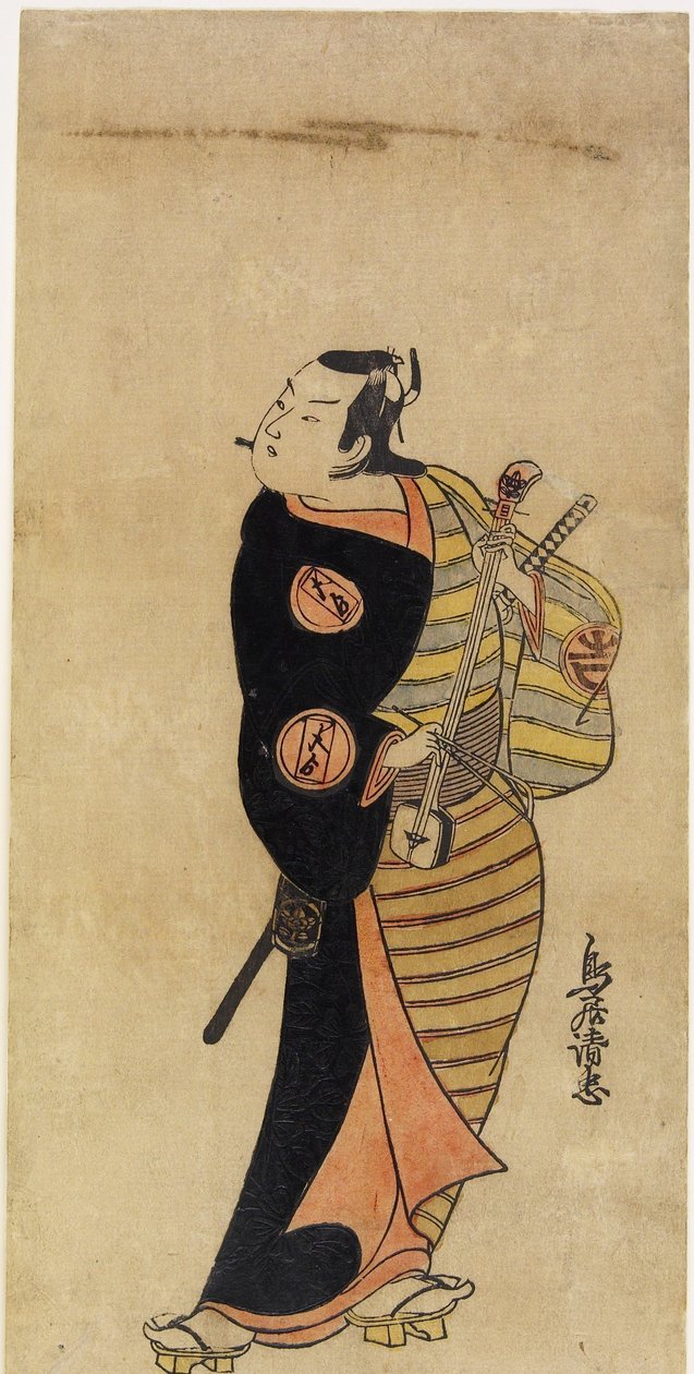 Skuespiller Ichimura Takenoj? IV som siden Kichisabur?, 1718 (håndfarvet træbloktryk) af Torii Kiyotada