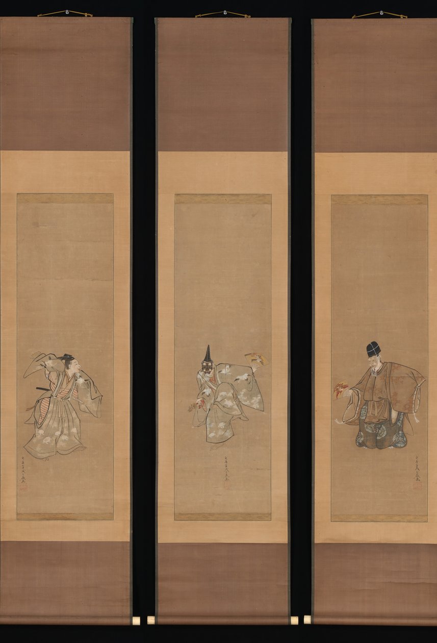 Den lovende Noh Dance Okina, ca. 1790-95. af Toriyama Sekien