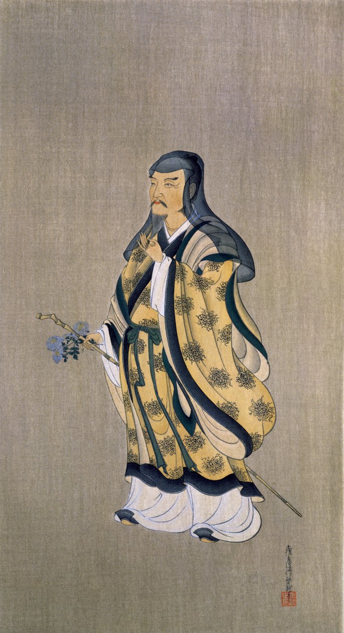 Tao Qian (Tao Yuanming) (365-427), illustration fra magasinet 