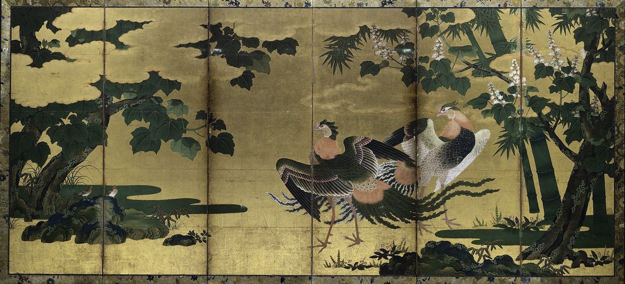 Phoenixes og Paulownia, slutningen af 1500-tallet. af Tosa Mitsuyoshi