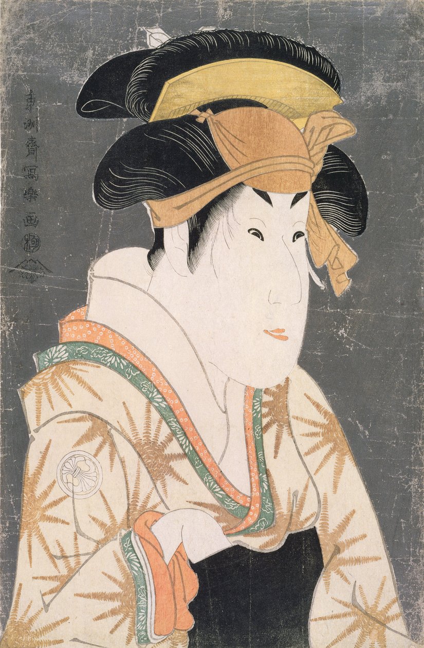 Segawa Kikunojo III (1751-1810) i rollen som Oshizu (træbloktryk) af Toshusai Sharaku