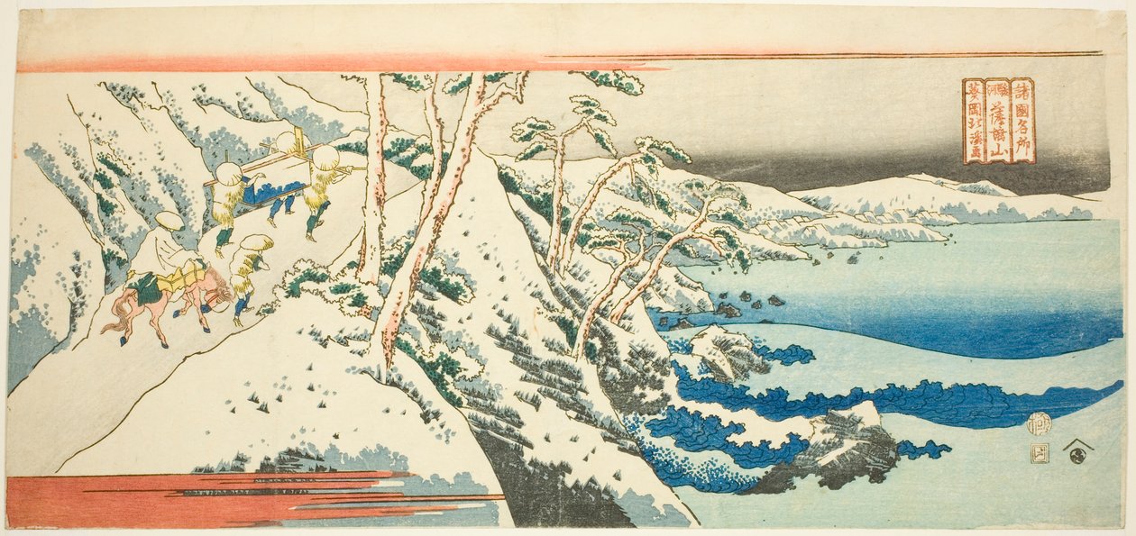 Mount Satta in Suruga Province (Suruga Sattayama), from the series "Famous Places in the Provinces (Shokoku meisho)" af Totoya Hokkei