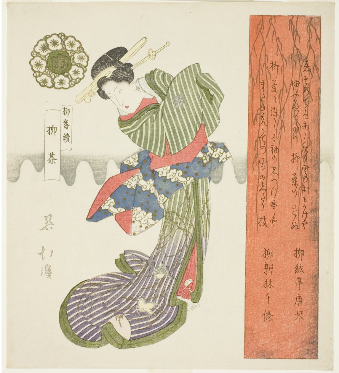 Willow Tea (Yanagicha), fra serien "A Series of Willows (Yanagi bantsuzuki)" af Totoya Hokkei