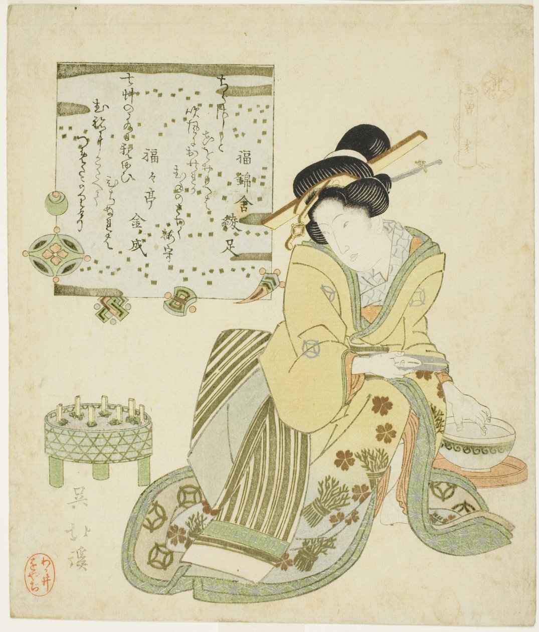 Zeng Shen (Jp: So Shin), fra serien "Twenty-four Paragons of Filial Piety (Nijushiko)" af Totoya Hokkei