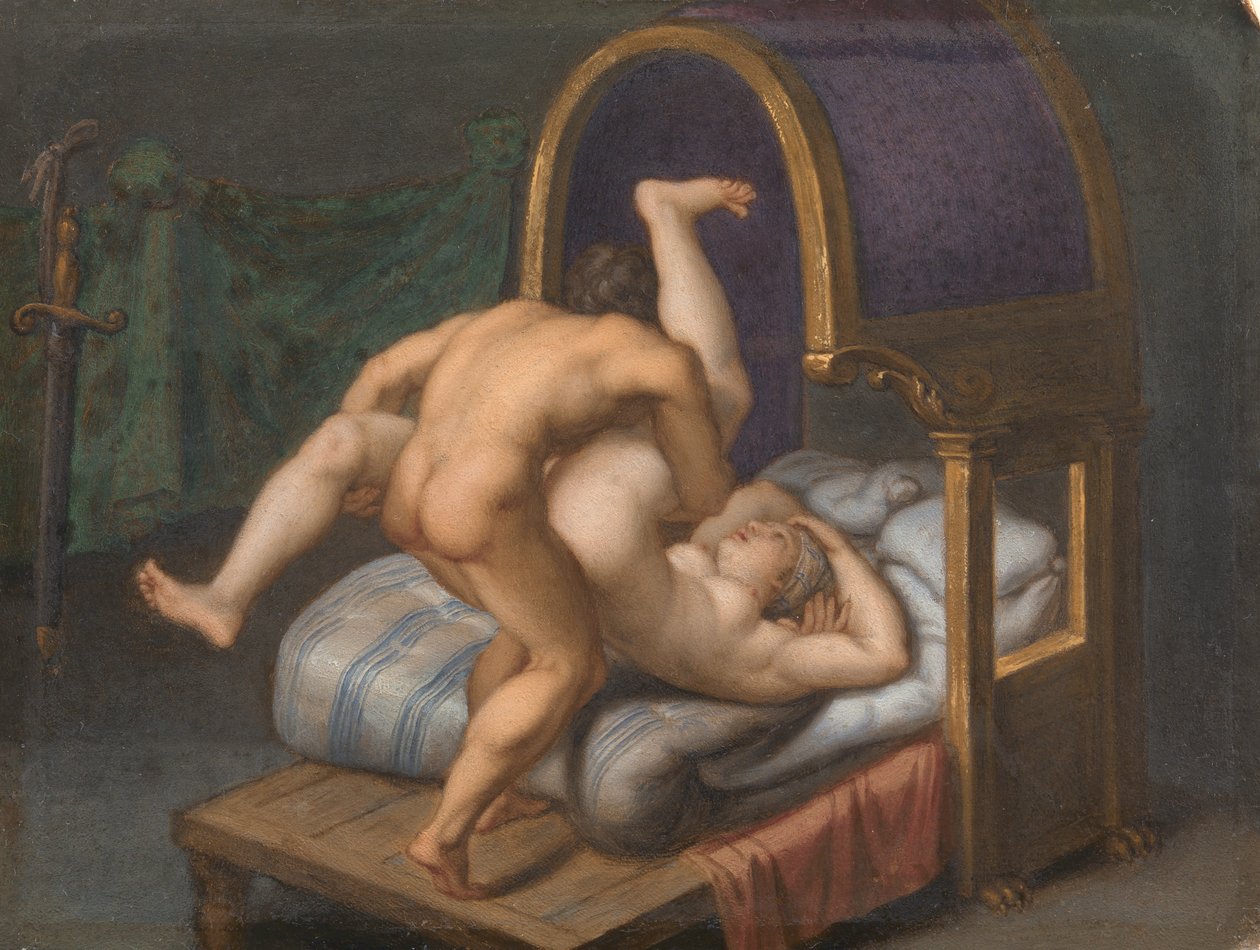Nymfen Syrinx forfulgt af Pan af Toussaint Gelton