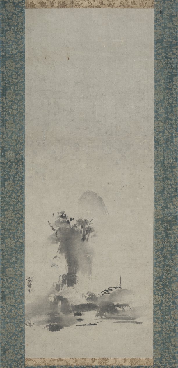 Haboku, sprøjtet blæklandskab af Toyo Sesshu