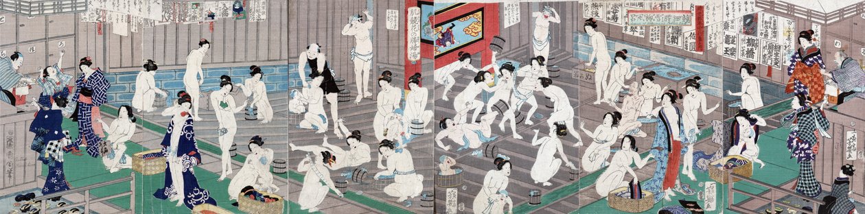 Nøgne kroppe, 1868 af Toyohara Kunichika