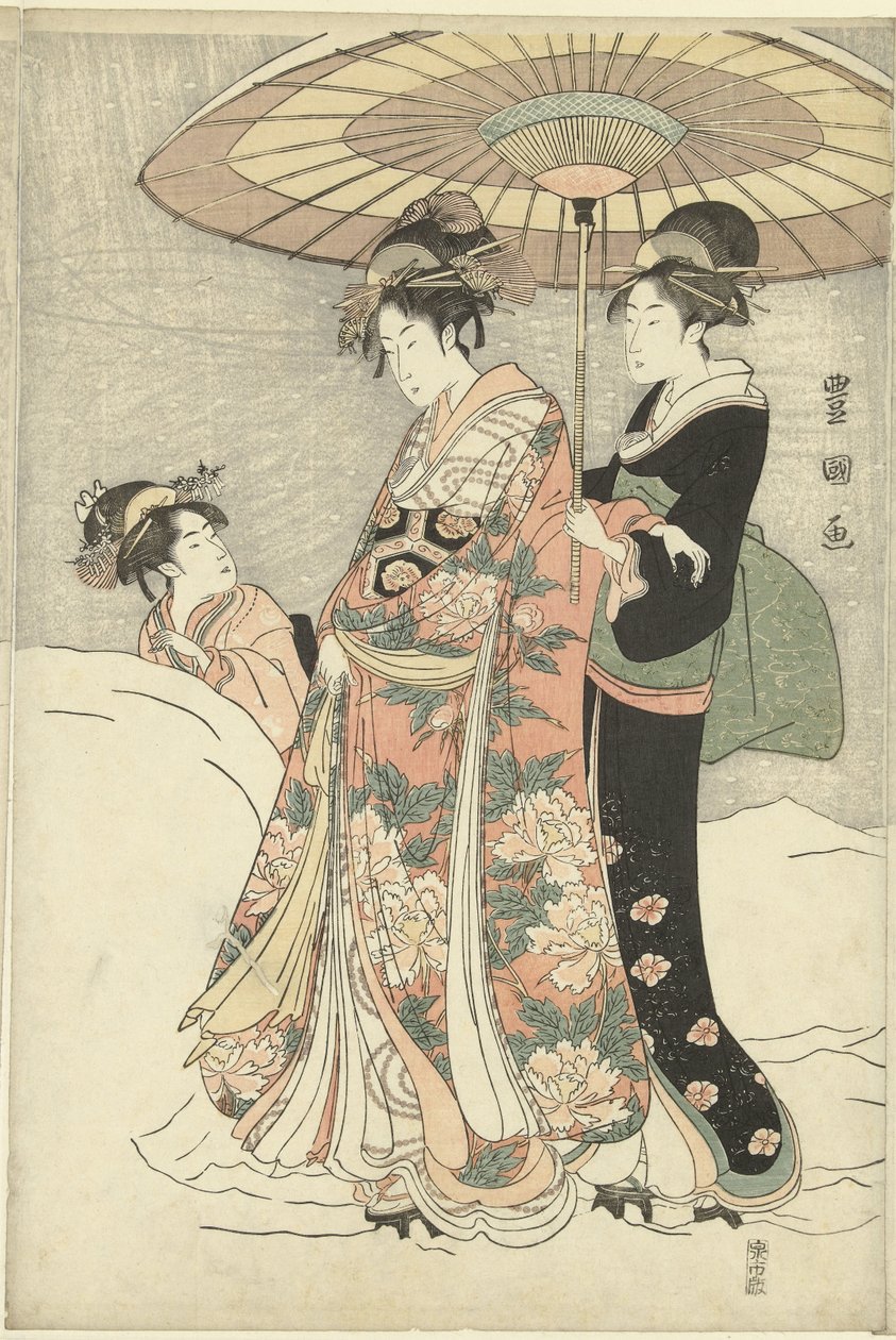 Snebold af Toyokuni (II) , Utagawa