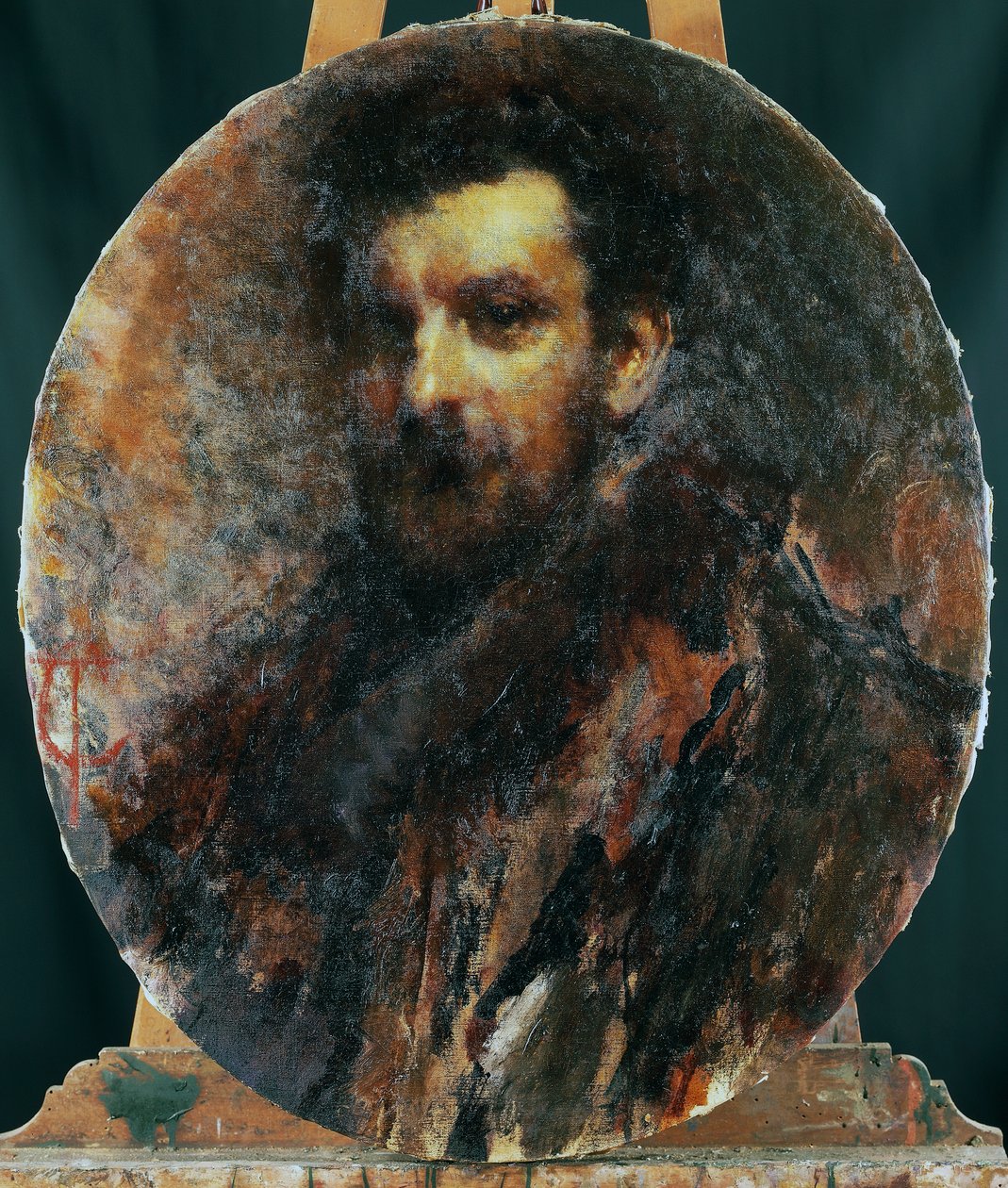 Portræt af Cletto Arrighi, pseudonym af Carlo Righetti (Milano af Tranquillo Cremona