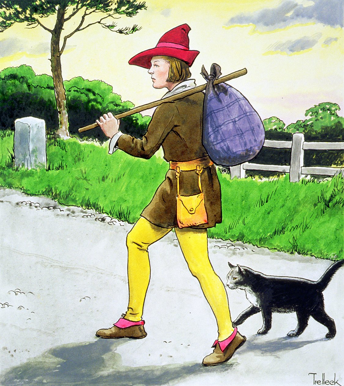 Dick Whittington (1358-1423) og hans kat, fra 