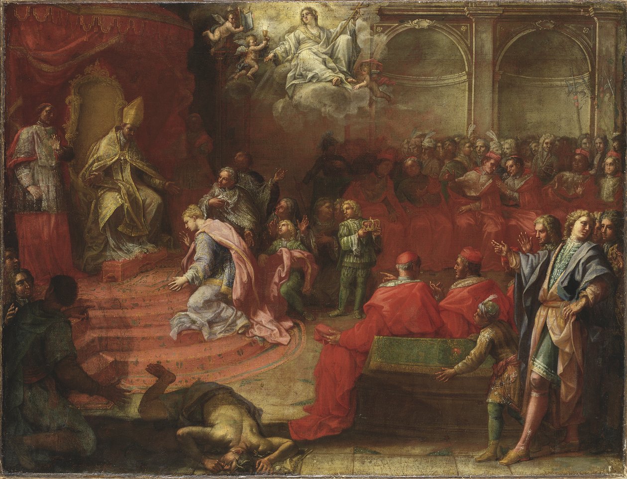 Alexander VII og Dronning Kristina, c.1655 af TrevisaniFrancesco