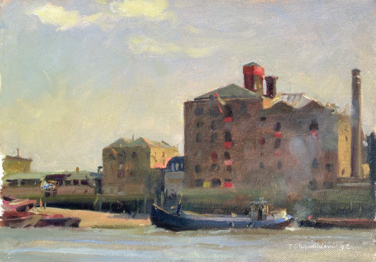 Against the Tide, Rotherhithe, 1992 af Trevor Chamberlain