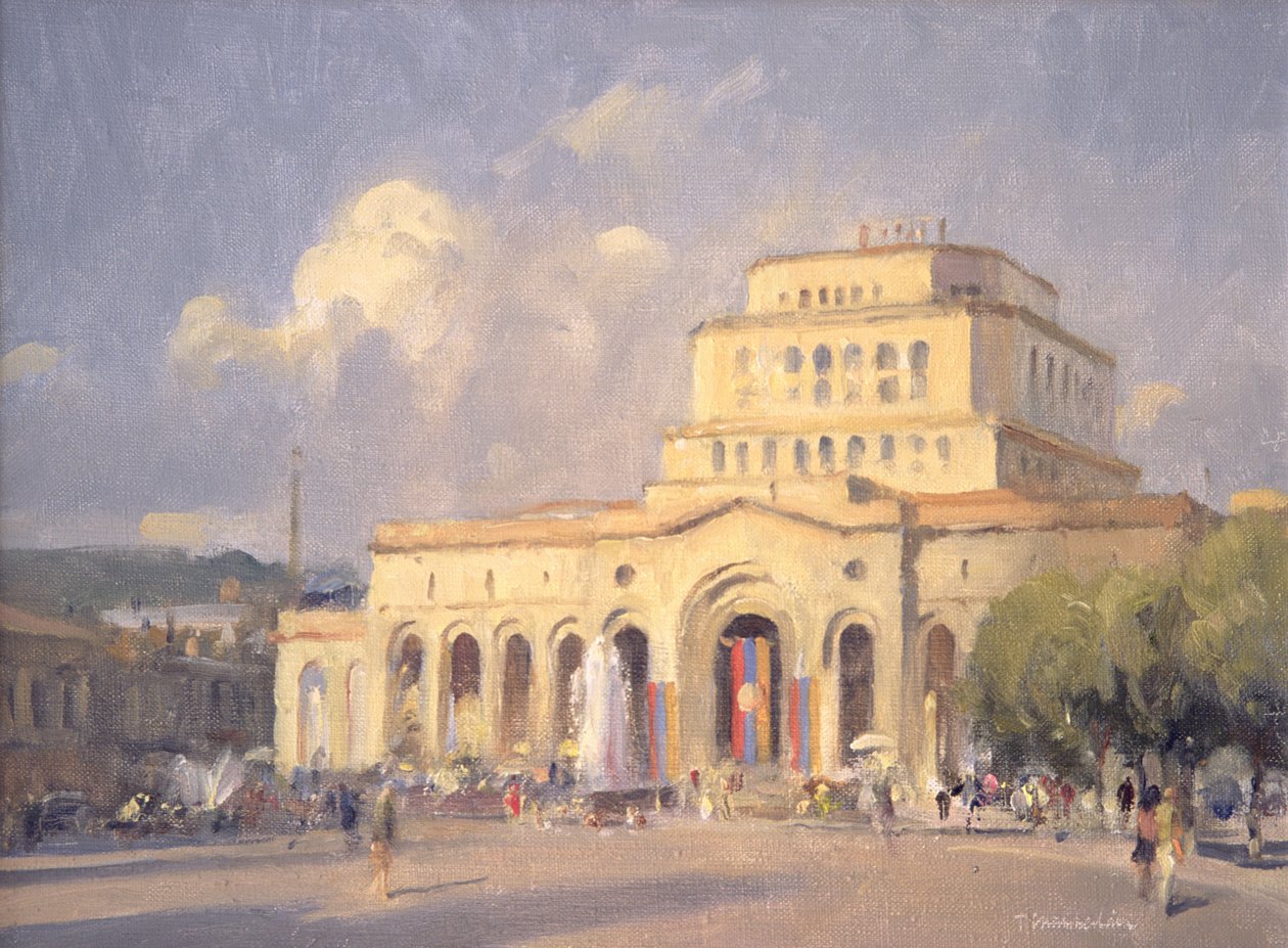 Aften, Republikkens Plads, Jerevan af Trevor Chamberlain
