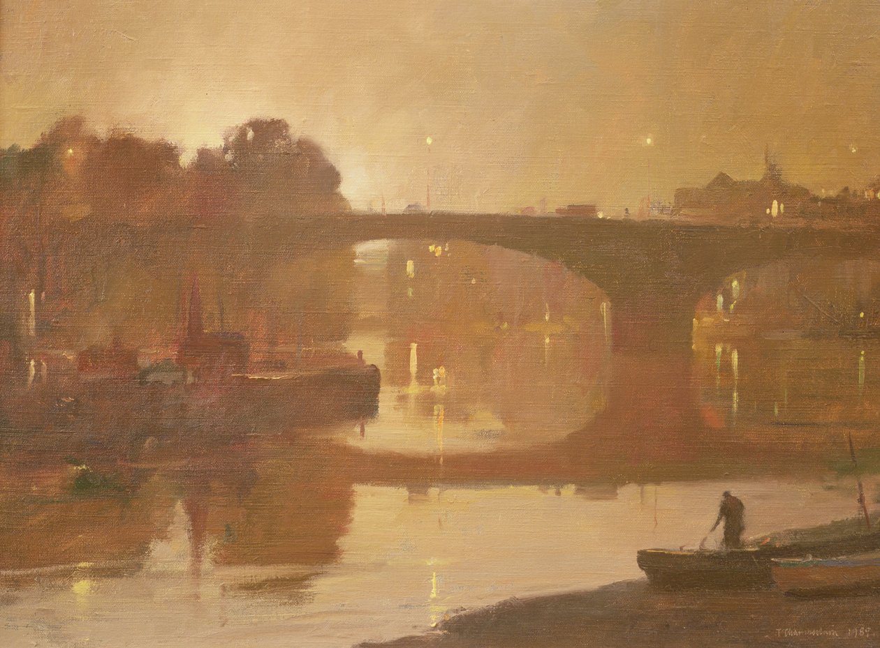 Night, Kew Bridge, 1989 af Trevor Chamberlain