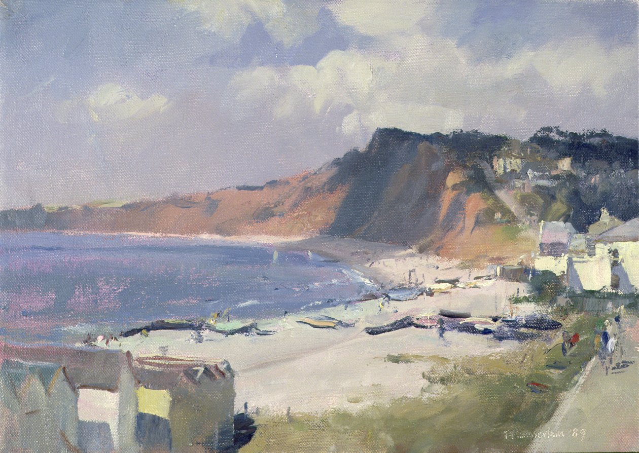 Sommermorgen i Budleigh Salterton, 1989 af Trevor Chamberlain