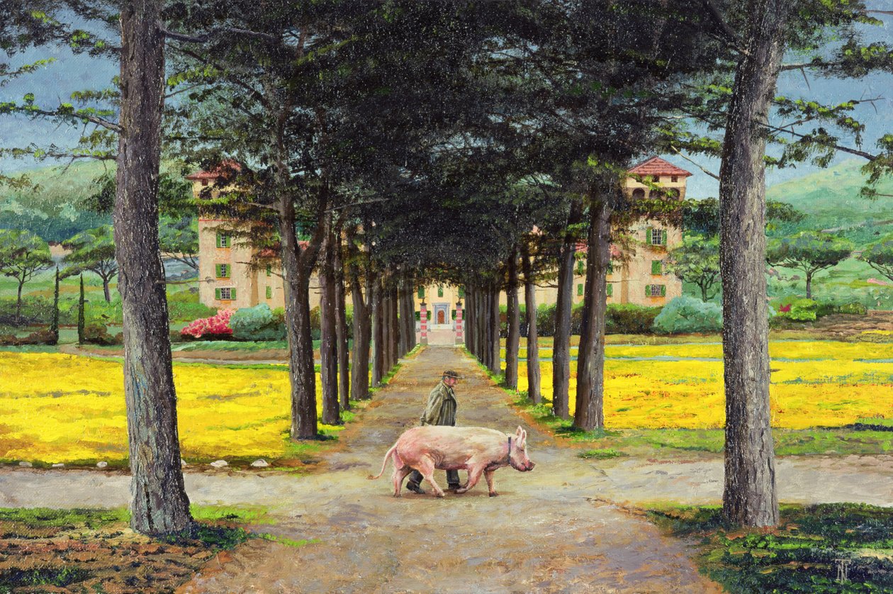 Big Pig, Pistoia, Toscana af Trevor Neal