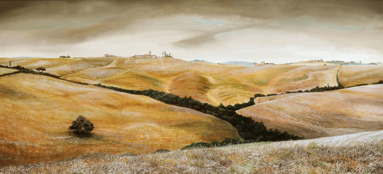 Farm on Hill, Toscana, 2001 af Trevor Neal