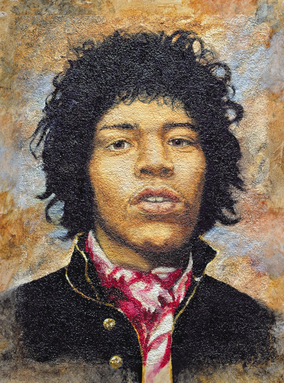 Hendrix (1942-70) (olie på polytex-plade) af Trevor Neal