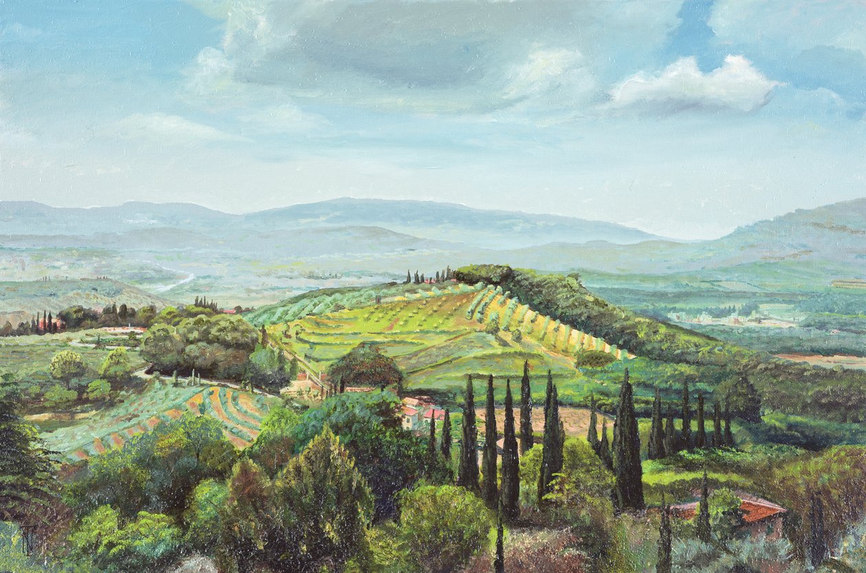 Rolling Hills, Pistoia, Toscana af Trevor Neal