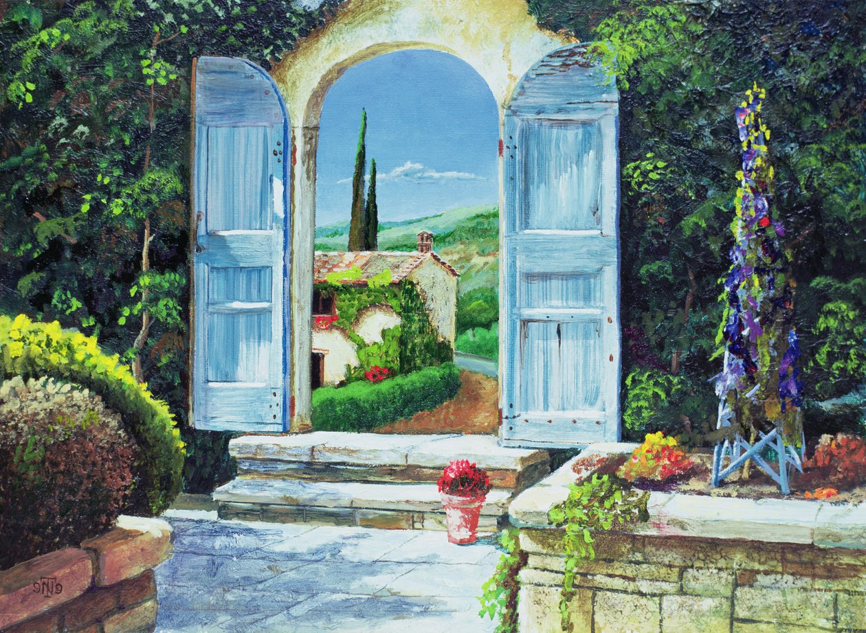 Shuttered Doorway, Volterra, Italien, 1999 af Trevor Neal