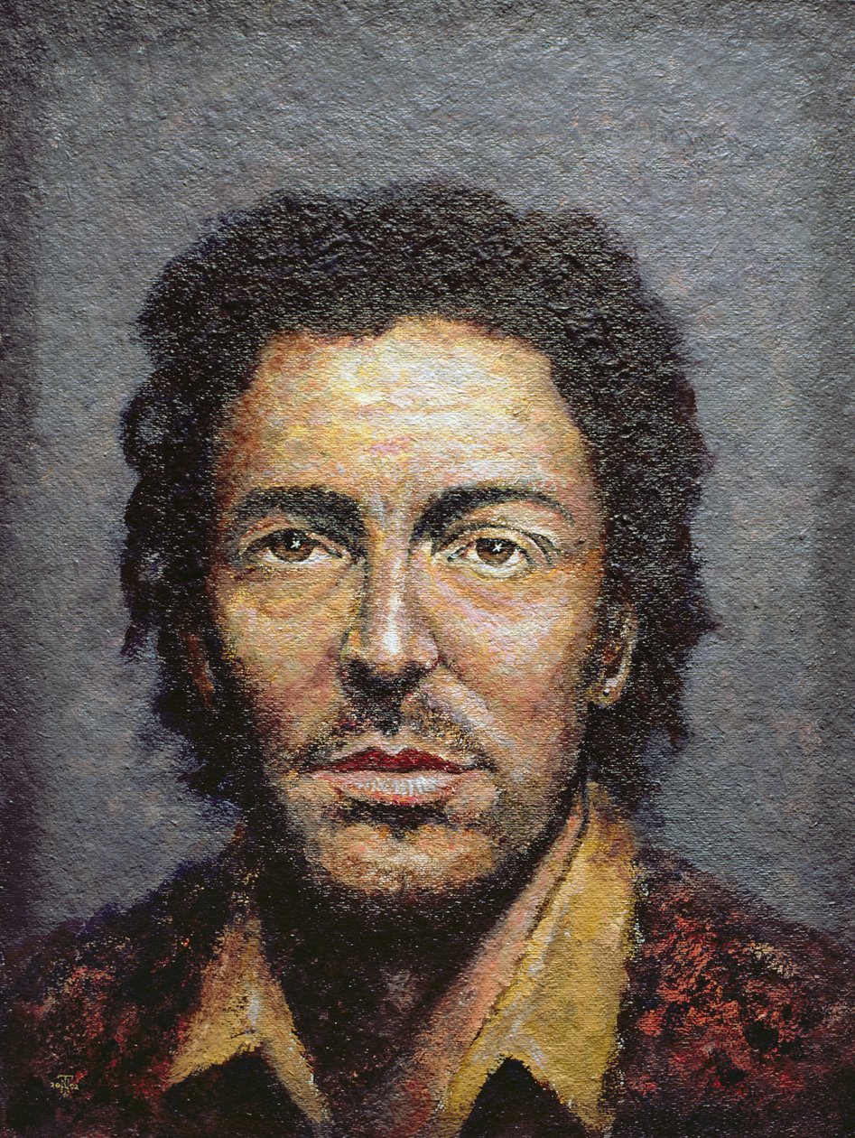 Springsteen (f.1949) (akryl på stråbræt) af Trevor Neal