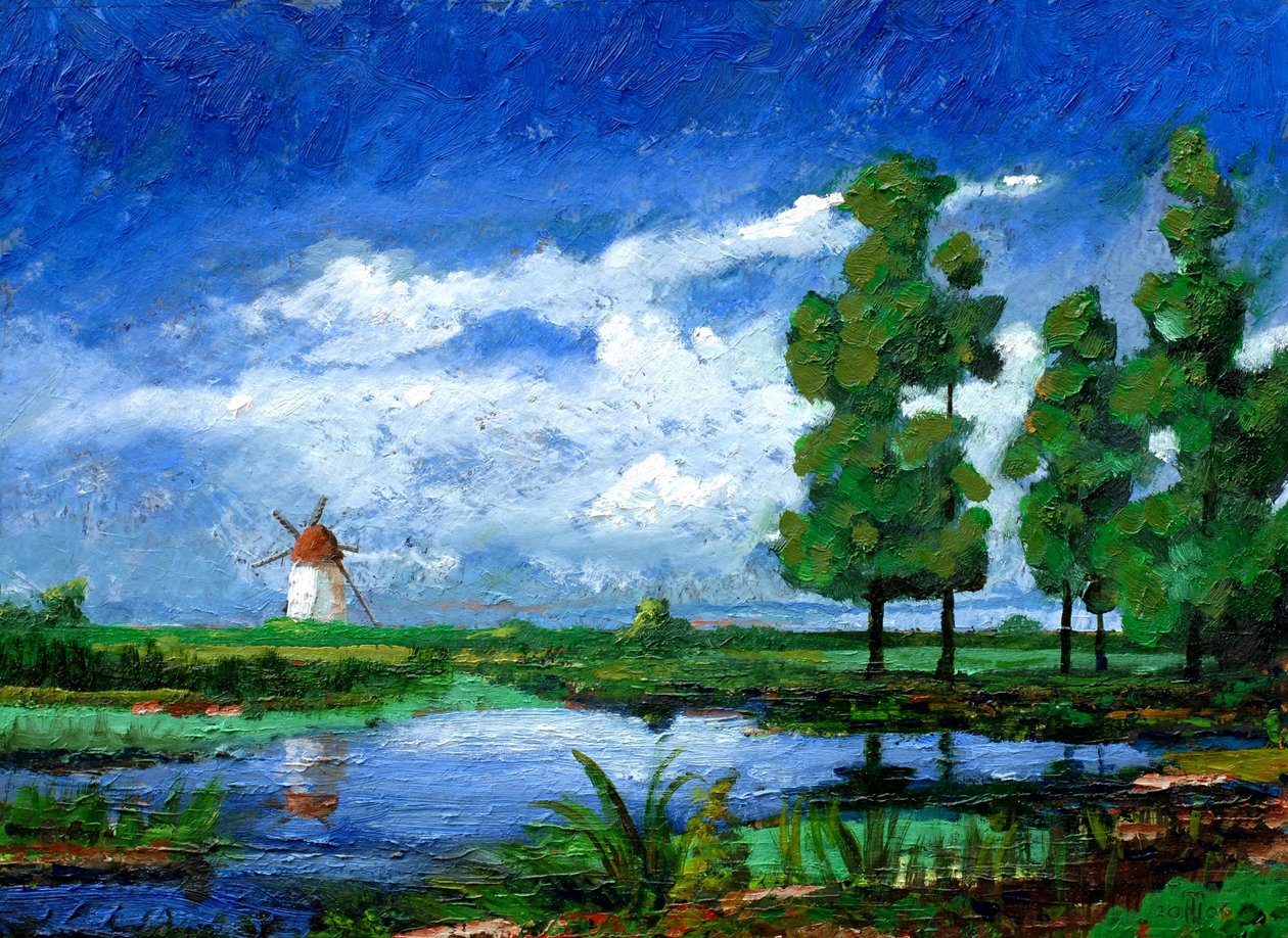 Vindmølle, Holland, 2006 af Trevor Neal