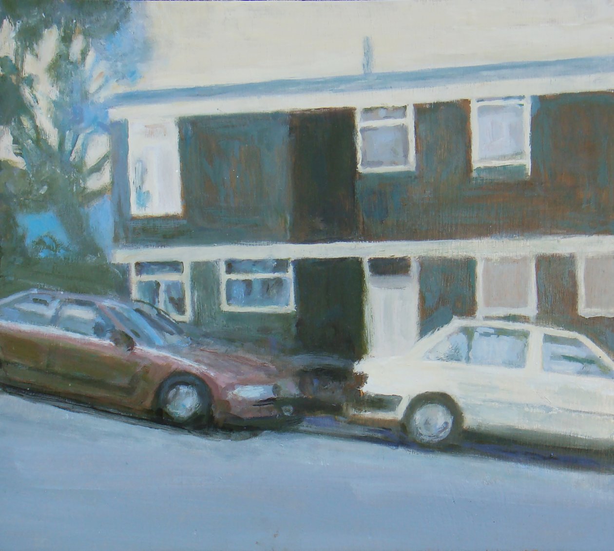 Et sted at bo 13, 2011 (olie på krydsfiner) af Trevor Burgess